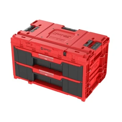 Afbeelding van Qbrick System ONE Lade 2 gereedschapskoffer 2.0 RED Ultra HD Aangepaste 587 x 380 340 mm 29 l met twee laden