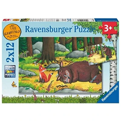 Afbeelding van Ravensburger puzzel The Gruffalo Twee puzzels 12 stukjes kinderpuzzel