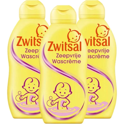 Afbeelding van Zwitsal Zeepvrije Wascreme 3 x 200ml Voordeelpack