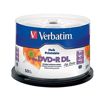 Afbeelding van Verbatim DVD+R DL 8X 50st Spindle Printable