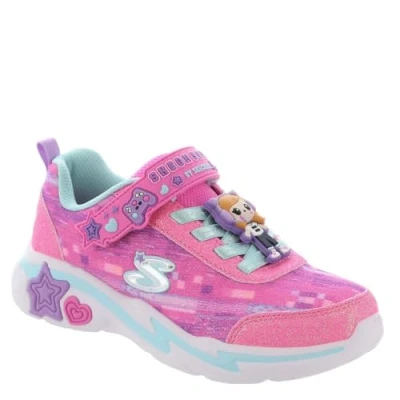 Afbeelding van Skechers Snuggle Sneakers laag pink/multicoloured voor kinderen, Maat: 33, Pink/multi coloured Textiel/ synthetisch
