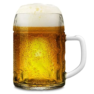 Afbeelding van Stölzle Lausitz Bierpul Kaiser, set van 6 bierpulgen, 0,5 liter, stevige bierkan, bierglazen, soda limeglas, l, vaatwasmachinebestendig