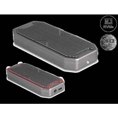 Afbeelding van Delock Externes Gaming Gehäuse für M.2 NVMe PCIe SSD mit SuperSpeed