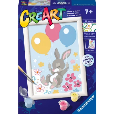 Afbeelding van Ravensburger CreArt Schilderen op Nummer Vliegend Konijntje