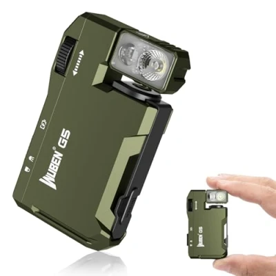 Afbeelding van WUBEN G5 Mini led zaklamp, sleutelhanger, 400 lumen, met RGB licht, 6 modi, EDC led, oplaadbaar, IP68 waterdicht, zaklamp voor kamperen, wandelen, outdoor, vissen, noodgevallen (groen)