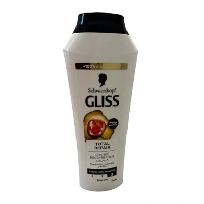 Afbeelding van Schwarzkopf Gliss Total Repair 19 Shampoo, met keratine voor droog haar, Multipack 6 x 250 ml