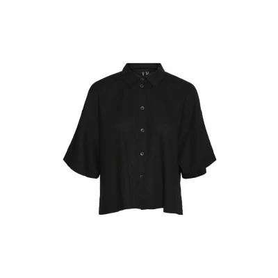 Afbeelding van Vero Moda Vmlinn Overhemdblouse, Dames, Maat: XS, Black