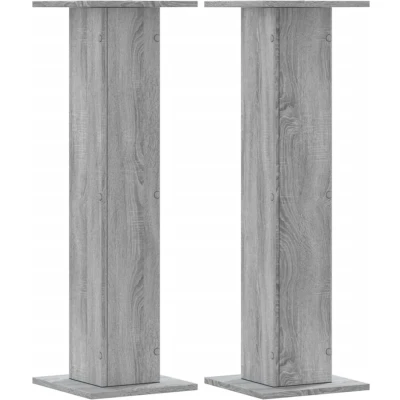 Afbeelding van vidaXL Speakerstandaards 2 st 30x30x95 cm bewerkt hout grijs sonoma