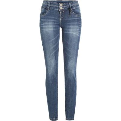 Afbeelding van TIMEZONE Dames Jeans Broeken Enya slim Fit Blauw 26W / 34L Volwassenen