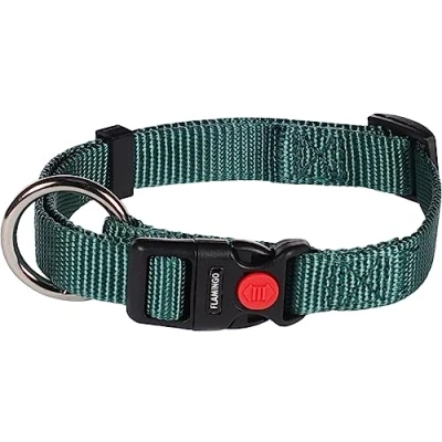 Afbeelding van Flamingo Ziggi Halsband Honden Donkergroen S 30 45cm 15mm 1st 134825