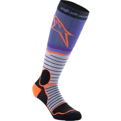 Afbeelding van Alpinestars 2024 MX Pro Crosssokken Zwart / Grijs Paars maat S