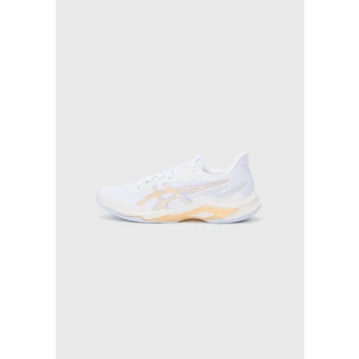Afbeelding van Asics Netburner Ballistic 4 Handbalschoenen, Heren, Maat: 37.5, White/champagne Kunststof/ textiel