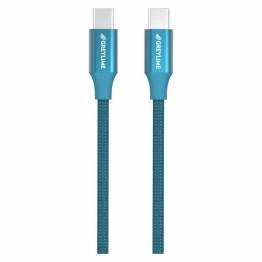 Afbeelding van GreyLime Gevlochten USB C naar 60W Kabel Blauw 1 m