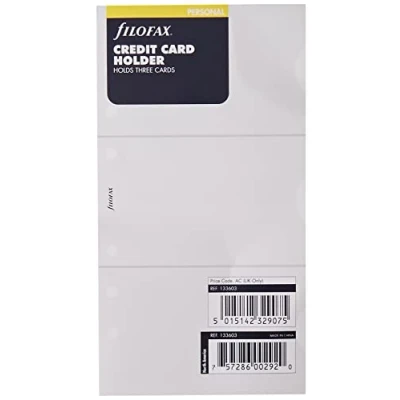 Afbeelding van Filofax vulling personal credit card houder transparant
