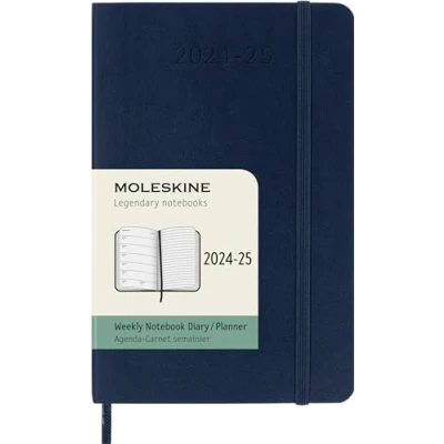 Afbeelding van Moleskine 18 Maanden Agenda 2024/25 Wekelijks Pocket Zachte Kaft Saffier Blauw