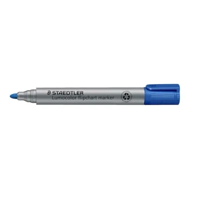 Afbeelding van Staedtler Lumocolor 356 3 flipchart marker ronde punt 10 stuks blauw