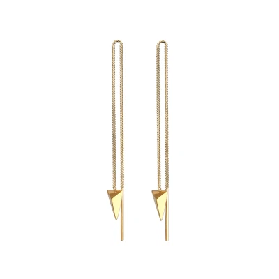 Afbeelding van Elli Triangle GEO Oorbellen goldcoloured, Dames, Maat: One Size, Gold coloured