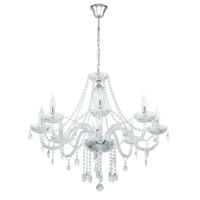 Afbeelding van Eglo Kroonluchter Basilano 1 82cm 8 lichts grijs 39101