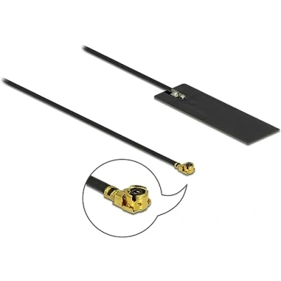 Afbeelding van Delock WLAN 802.11 ac/ax/a/h/b/g/n Antenna MHF® I plug 2 4 dBi 15 cm PCB internal self adhesive