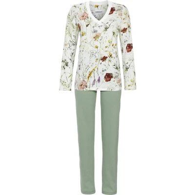 Afbeelding van Bonte bloemen pyjama Ringella Wit Maat 52