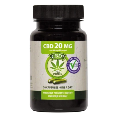 Afbeelding van Jacob Hooy Cbd capsules 20mg, 30