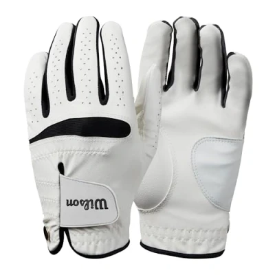Afbeelding van Wilson golfhandschoen heren maat M, rechts, MRH, wit, Feel Plus, WGJA00065M