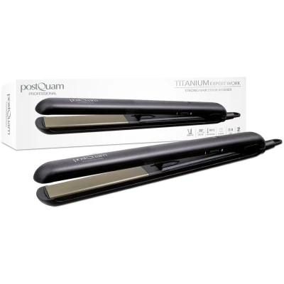 Afbeelding van Postquam Electrical Items Hairstraightener Titanium Expert WORK Hair Styling Tool, Dames, Maat: One Size, Black