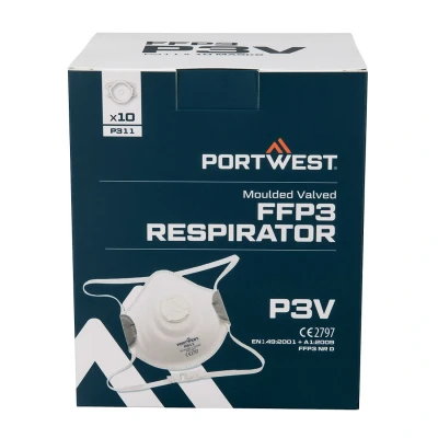 Afbeelding van FFP3 Koolstof Masker met Ventiel (pk10) maat , White