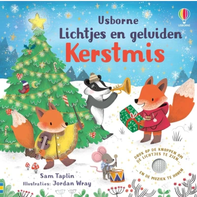 Afbeelding van Uitgeverij usborne lichtjes en geluidenboek kerstmis