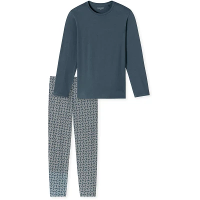 Afbeelding van Schiesser Essentials SET Pyjama, Heren, Maat: 58, Jeansblau