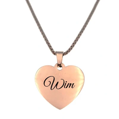 Afbeelding van Ketting Hart Met Naam Wim Rosegoud