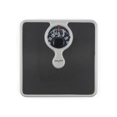 Afbeelding van Salter Mechanical Bathroom Scales grote Dial gemakkelijk te lezen display Zilver/Zwart