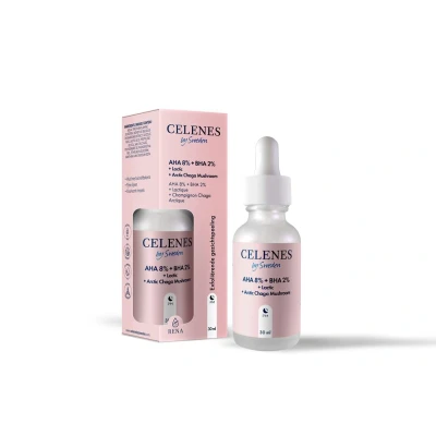 Afbeelding van Celenes by Sweden AHA 8% + BHA 2% Lactic Arctic Chaga Mushroom Facial Peeling