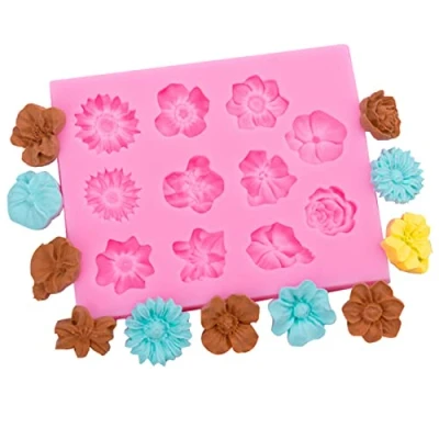 Afbeelding van Siliconen Pan Lade Schimmel 3D Mallen Rozen Madeliefjes Candy Muffin Jelly Cakevormen Fondant Bloemvormen de Cake voor Suiker Chocolade Taarten Zeep