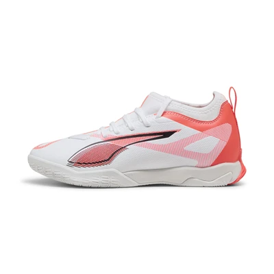 Afbeelding van Puma Ultra 5 Match IT MID JR Unisex Zaalvoetbalschoenen voor kinderen, Maat: 37.5, White/black/glowing red Kunststof/ textiel