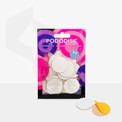 Afbeelding van STALEKS PRO Pododisco PODODISC L EXPERT 25 mm schuurschijven voor nagelfrees, speciaal pedicure (korrel #80)