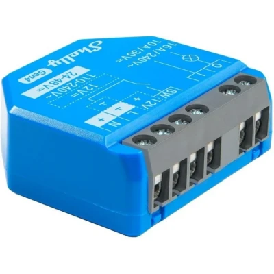 Afbeelding van Shelly 1 Gen4 Slimme Schakelaar Wi Fi, Bluetooth, Zigbee, Matter 16A Droog Contact Compact Formaat Geschikt voor Domotica Blauw