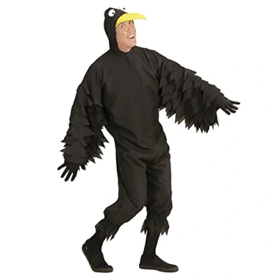 Afbeelding van Widmann Arend &amp; Struisvogel Uil Kraai Aasgier Toekan Flamingo Kostuum Zwarte Vrolijke Man Zwart XL Carnavalskleding Verkleedkleding