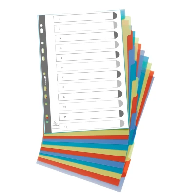 Afbeelding van EXACOMPTA kunststof register, blanco, DIN A4, 6 delen