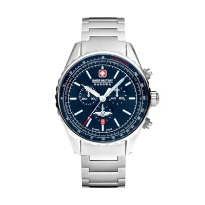 Afbeelding van Swiss Military Hanowa SMWGI0000304 Analoog kwartshorloge voor heren, met roestvrijstalen armband, zilver, Eén maat, armband