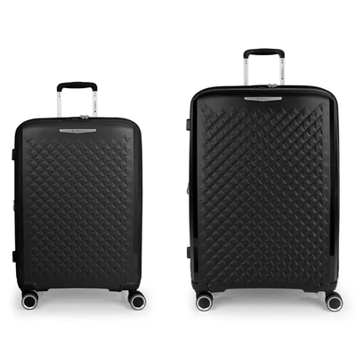 Afbeelding van Gabol Queens hardcase kofferset (medium en groot), uitbreidbaar, inhoud tot 182 l, Zwart