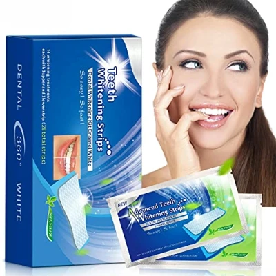 Afbeelding van Tandbleekstrips Whitening Stripes Set White Tandbleaching professionele bleaching voor witte tanden effectieve tandverzorgingsset 56 stuks