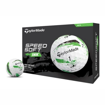 Afbeelding van TaylorMade SpeedSoft Ink Golfballen 2024 Groen 12 Stuks