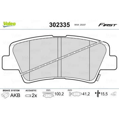 Afbeelding van Valeo Remblokset 302335