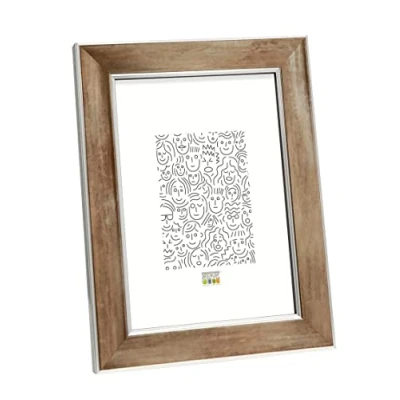 Afbeelding van Deknudt Frames fotolijst S45YD3 brons met zilver biesje 20x30 cm