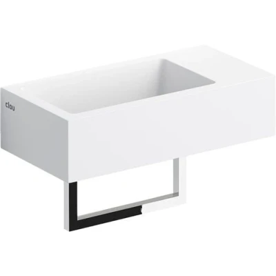 Afbeelding van Fontein Clou Flush 3 36x18x9cm Aluite Inclusief Handdoekhouder Chroom (Met Voorbewerkt Kraangat Rechts)