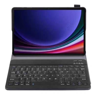 Afbeelding van Cazy Hoes met Toetsenbord QWERTY geschikt voor Samsung Galaxy Tab S9 / FE Zwart
