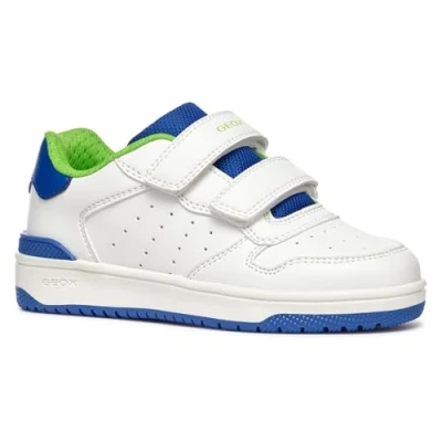 Afbeelding van Geox J Washiba Sneakers laag voor kinderen, Maat: 26, White royal Kunststof/ textiel
