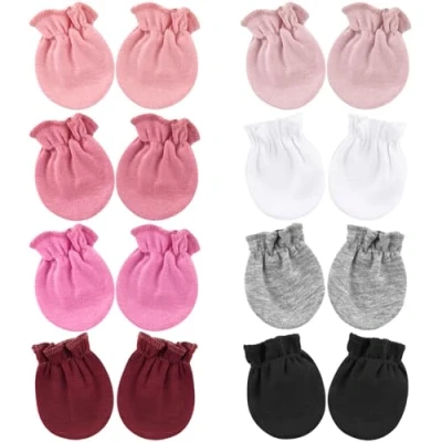 Afbeelding van DRESHOW Geboorte Baby Wanten Handschoenen Geen Krassen Katoenen voor 0 6 Maanden