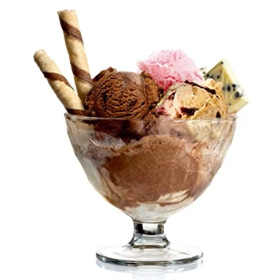 Afbeelding van Topkapi Paradiso IJsbekers, ijsschaal, dessertschaal, sorbet, cocktailglazen, Ice Cream Sundae, in transparante diamantlook, 380 ml